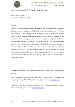 Full Text - International Humanities Studies