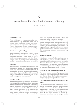 Acute Pelvic Pain in a Limited-resource Setting