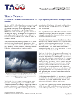 Titanic Twisters - Texas Advanced Computing Center