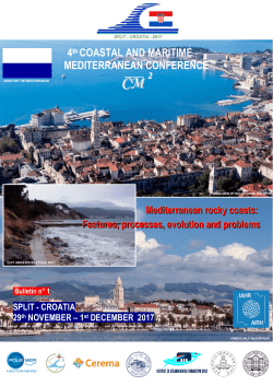 Bulletin n&deg; 1 Conf CM&sup2;, Split, Croatia, 2017