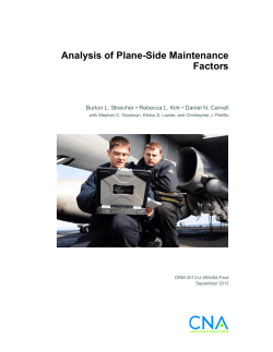 Analysis of Plane-Side Maintenance Factors