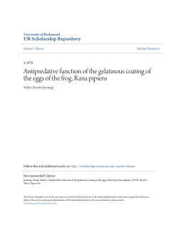 Antipredative function of the gelatinous coating of the eggs of the