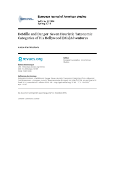 European journal of American studies, Vol 9, No 1 | 2014