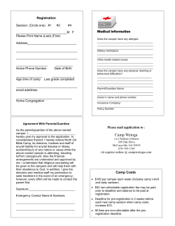 application - Camp Wetoga