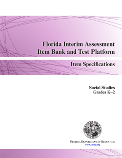 Social Studies - K-2 - Florida Department Of Education