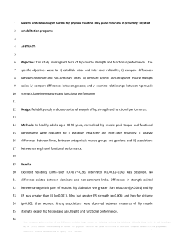 normal physical function of the hip