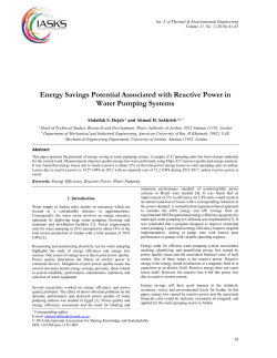 Energy Savings Potential Associated with Reactive Power in Water