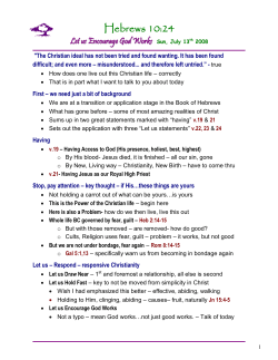 33-Heb_10.24_Let us Encourage God Works @7