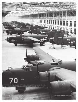 B-24s under assembly at Willow Run. At one point during the war