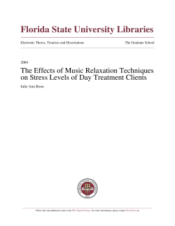 The Effects of Music Relaxation Techniques on Stress