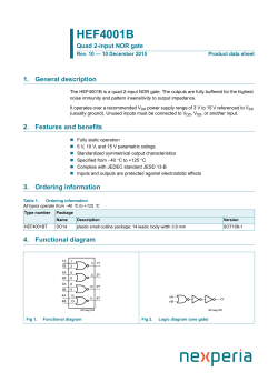 HEF4001B Quad 2-input NOR gate