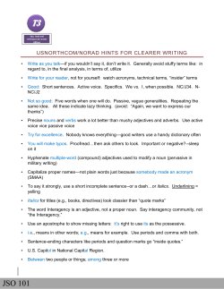 Hints for Clearer Writing