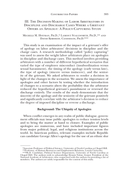 III. The Decision-Making of Labor Arbitrators