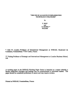 * John H. Loudon Professor of International Management at INSEAD
