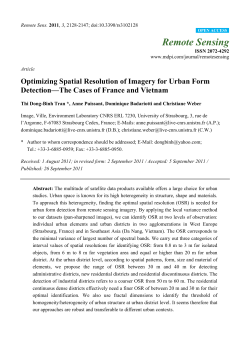 Optimizing Spatial Resolution of Imagery for Urban Form Detection