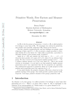 Primitive Words, Free Factors and Measure