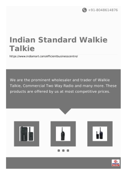 Indian Standard Walkie Talkie