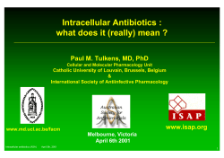 Intracellular Antibiotics : what does it (really) mean ?