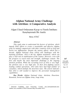 Afghan National Army Challenge with Attrition: A Comparative