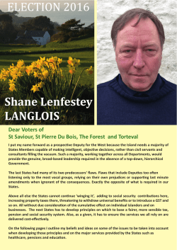ELECTION 2016 Shane Lenfestey LANGLOIS