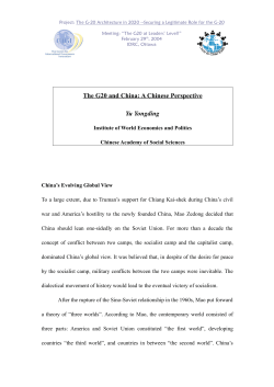 G 20 and China first draft