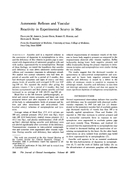 Autonomic Reflexes and Vascular Reactivity in Experimental Scurvy
