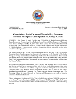 Commissioner Radack`s Annual Memorial Day Ceremony