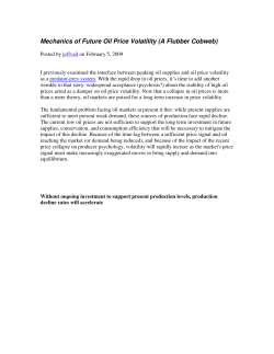 Mechanics of Future Oil Price Volatility (A Flubber Cobweb)