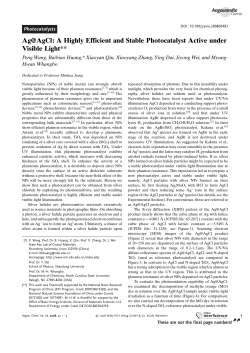 Ag[commat]AgCl: A Highly Efficient and Stable Photocatalyst Active