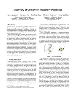 Discovery of Convoys in Trajectory Databases