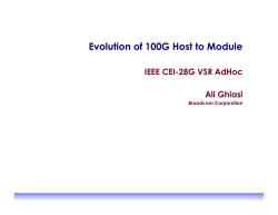 Evolution of 100G Host to Module