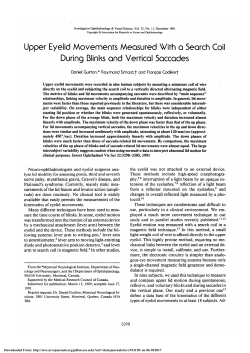 Upper eyelid movements measured with a search coil during