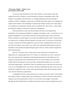 The praise of faith - Compassionate Care Initiative