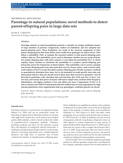 Parentage in natural populations: novel methods