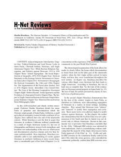 Martin Valadez on The Mexican Outsiders: A Community - H-Net