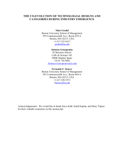 the co-evolution of technologial designs and categories