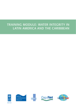 training module: water integrity in latin america and the caribbean