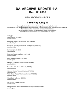 DA ARCHIVE UPDATE # A