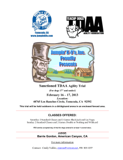Sanctioned TDAA Agility Trial