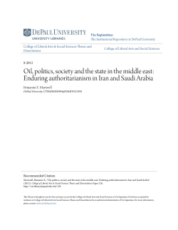 Oil, politics, society and the state in the middle east