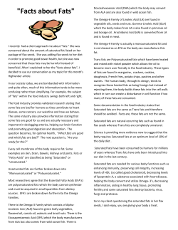 Facts about Fats - Wellness Natural Health Centre