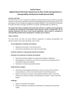 Call for Papers: Applied Clinical Informatics Special Issue on New