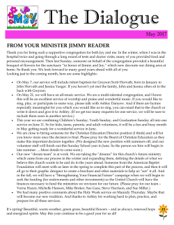 Monthly Dialogue - United Church of Pittsford