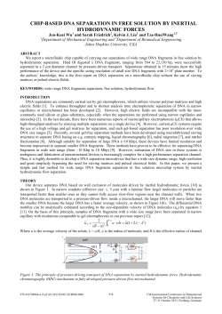 CHIP-BASED DNA SEPARATION IN FREE SOLUTION BY