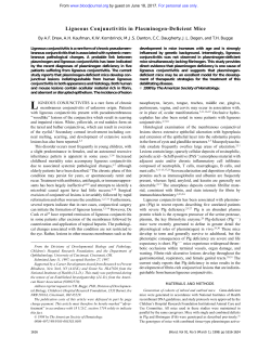 Ligneous Conjunctivitis in Plasminogen-Deficient Mice