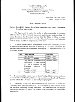 No. 31011/3/2015-Estt (A.IV) Government of India Ministry of