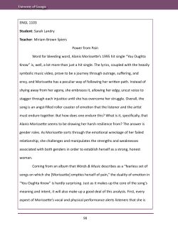 Power from Pain - UGA English