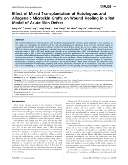 Effect of Mixed Transplantation of Autologous and Allogeneic
