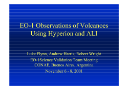 EO-1 Observations of Volcanoes Using Hyperion and ALI