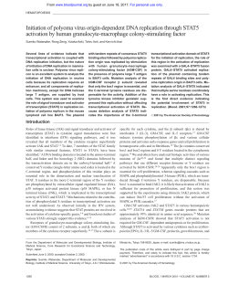Initiation of polyoma virus origin-dependent DNA replication through